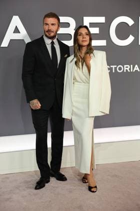 . 08 10 2025. London, United Kingdom. David and Victoria Beckham and family arriving for the Victoria Beckham world premiere in London.  xStephenxLockx xi-Imagesx IIM-26280-0008