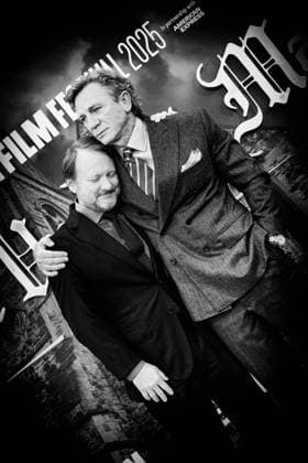 Rian Johnson and Daniel Craig attends the Opening Night of the BFI London Film Festival; the UK premiere of WAKE UP DEAD MAN: A KNIVES OUT STORY on Wednesday 8 October 2025 Rian Johnson and Daniel Craig attends the Opening Night of the BFI London Film Festival; the UK premiere of WAKE UP DEAD MAN: A KNIVES OUT STORY on Wednesday 8 October 2025 at Royal Festival Hall, London. Editors Note: Image converted to monochrome., Credit:Julie Edwards Avalon  Copyright: xJuliexEdwardsx xAvalonx 1044232985
