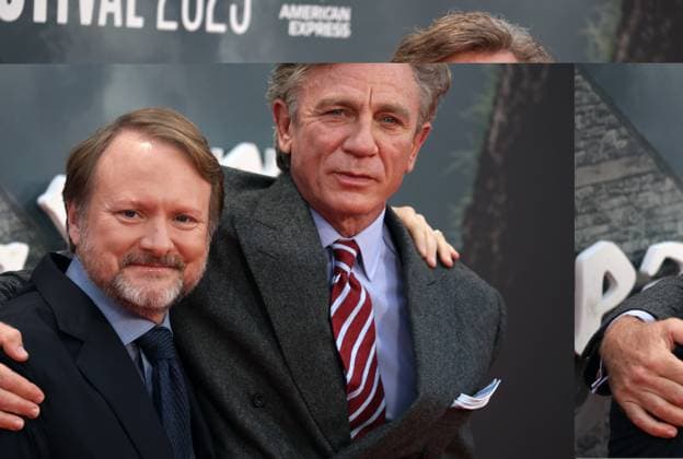 October 8, 2025, London, United Kingdom: Rian Johnson and Daniel Craig attend the Opening Gala screening of Wake Up Dead Man: A Knives Out Mystery during the 69th BFI London Film Festival. London United Kingdom - ZUMAs197 20251008_aab_s197_058 Copyright: xFredxDuvalx