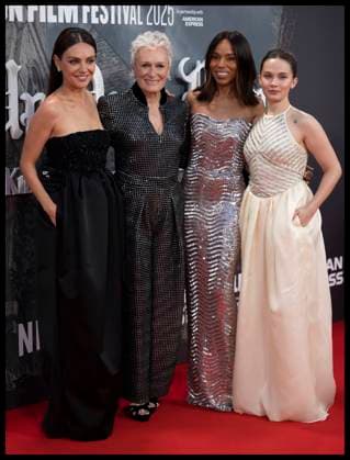 . 08 10 2025. London, United Kingdom. Mila Kunis , Glenn Close, Kerry Washington and Cailee Spaeny at the premiere of Wake Up Dead Man: A Knives Out Mystery, on the opening night of the London Film Festival  xStephenxLockx xi-Imagesx IIM-26279-0031