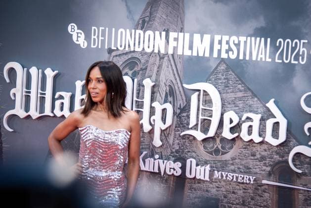 Wake Up Dead Man: A Knives Out Mystery Opening Gala - The 69th BFI London Film Festival at The Royal Festival Hall - 08 Oct 2025 Kerry Washington attends the Wake Up Dead Man: A Knives Out Mystery opening gala during the 69th BFI London Film Festival at The Royal Festival Hall. London United Kingdom Copyright: xLoredanaxSangiulianox xSOPAxImagesx LSangiuliano-4024
