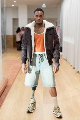 Runway For The Association Debout En Bouts At Roland-Garros Dimitri Pavadé attends the runway for the association Debout En Bouts. 30 amputees wearing prosthetics parade on the Philippe-Chatrier court at Roland-Garros stadium on October 08, 2025 in Paris, France. Photo by Nasser Berzane ABACAPRESS.COM Paris France  Copyright: xBerzanexNasser ABACAx