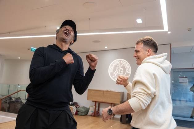 Runway For The Association Debout En Bouts At Roland-Garros Guest, Yannick Noah and Pierre-Mickael Hugues the runway for the association Debout En Bouts. 30 amputees wearing prosthetics parade on the Philippe-Chatrier court at Roland-Garros stadium on October 08, 2025 in Paris, France. Photo by Nasser Berzane ABACAPRESS.COM Paris France  Copyright: xBerzanexNasser ABACAx