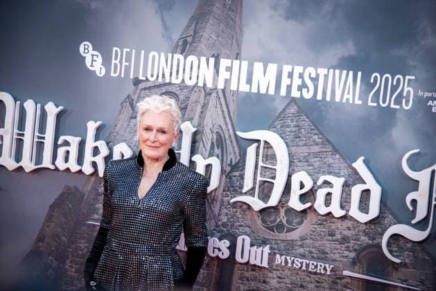 October 8, 2025, London, United Kingdom: Glenn Close attends the Wake Up Dead Man: A Knives Out Mystery opening gala during the 69th BFI London Film Festival at The Royal Festival Hall. London United Kingdom - ZUMAs197 20251008_aaa_s197_196 Copyright: xLoredanaxSangiulianox