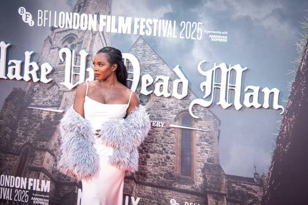 October 8, 2025, London, United Kingdom: Deborah Ayorinde attends the Wake Up Dead Man: A Knives Out Mystery opening gala during the 69th BFI London Film Festival at The Royal Festival Hall. London United Kingdom - ZUMAs197 20251008_aaa_s197_207 Copyright: xLoredanaxSangiulianox