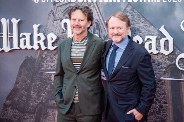 October 8, 2025, London, United Kingdom: Producer Ram Bergman and Rian Johnson attend the Wake Up Dead Man: A Knives Out Mystery opening gala during the 69th BFI London Film Festival at The Royal Festival Hall. London United Kingdom - ZUMAs197 20251008_aaa_s197_208 Copyright: xLoredanaxSangiulianox