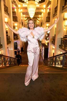 abb Bettina Cramer at the aftershow party at the world premiere of the new Grand Show Blinded by delight at Friedrichstadt Palast on 08 10 2025 in Berlin Berlin Germany