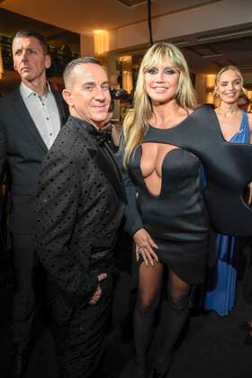 abb Jeremy Scott and Heidi Klum at the aftershow party at the world premiere of the new Grand Show Blinded by delight at Friedrichstadt Palast on 08 10 2025 in Berlin Berlin Germany