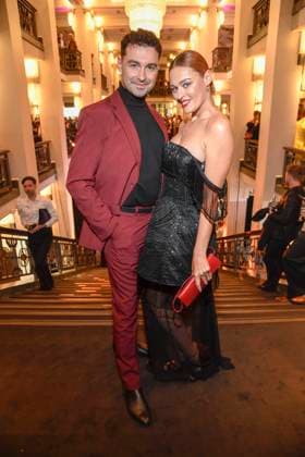 abb Andrzej Cibis and Victoria Kleinfelder Cibis at the aftershow party at the world premiere of the new Grand Show Blinded by delight at Friedrichstadt Palast on 08 10 2025 in Berlin Berlin Germany