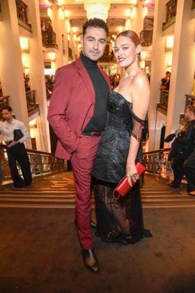 abb Andrzej Cibis and Victoria Kleinfelder Cibis at the aftershow party at the world premiere of the new Grand Show Blinded by delight at Friedrichstadt Palast on 08 10 2025 in Berlin Berlin Germany