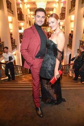 abb Andrzej Cibis and Victoria Kleinfelder Cibis at the aftershow party at the world premiere of the new Grand Show Blinded by delight at Friedrichstadt Palast on 08 10 2025 in Berlin Berlin Germany