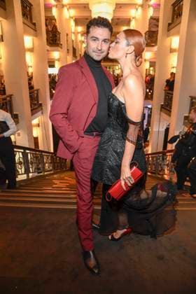 abb Andrzej Cibis and Victoria Kleinfelder Cibis at the aftershow party at the world premiere of the new Grand Show Blinded by delight at Friedrichstadt Palast on 08 10 2025 in Berlin Berlin Germany