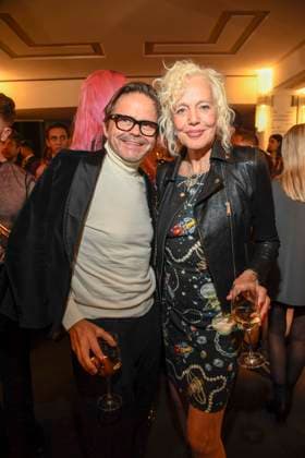 abb Kristian Schuller and Ellen von Unwerth at the aftershow party at the world premiere of the new Grand Show Blinded by delight at Friedrichstadt Palast on 08 10 2025 in Berlin Berlin Germany