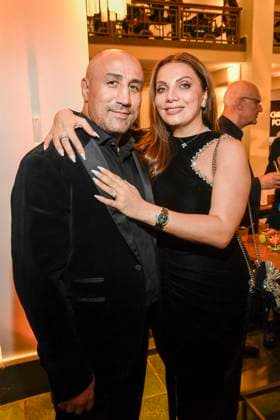 abb Arthur Abraham and Mary Abraham at the aftershow party at the world premiere of the new Grand Show Blinded by delight at Friedrichstadt Palast on 08 10 2025 in Berlin Berlin Germany