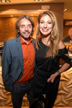 abb Mara Bergmann and Alexander Hoffmann at the aftershow party at the world premiere of the new Grand Show Blinded by delight at Friedrichstadt Palast on 08 10 2025 in Berlin Berlin Germany