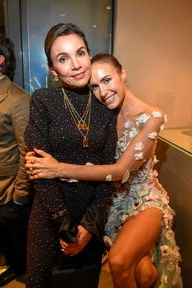 abb Nadine Warmuth and Alena Gerber at the aftershow party at the world premiere of the new Grand Show Blinded by delight at Friedrichstadt Palast on 08 10 2025 in Berlin Berlin Germany