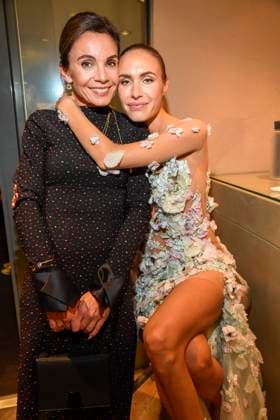abb Nadine Warmuth and Alena Gerber at the aftershow party at the world premiere of the new Grand Show Blinded by delight at Friedrichstadt Palast on 08 10 2025 in Berlin Berlin Germany