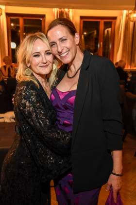 abb Katharine Mehrling and Ulrike Frank at the aftershow party at the world premiere of the new Grand Show Blinded by delight at Friedrichstadt Palast on 08 10 2025 in Berlin Berlin Germany