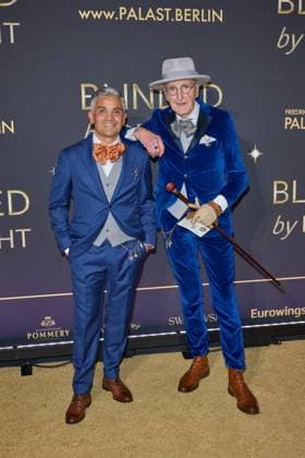 Carlos Eduardo Davilla Federico and Guenter Krabbenhoeft World premiere of the show BLINDED by DELIGHT at Friedrichstadt Palast Berlin on 08 10 2025 Premiere BLINDED by DELIGHT