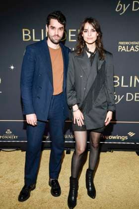 abb Maximilian Befort and Luise Befort on the carpet at the world premiere of the new Grand Show Blinded by delight at Friedrichstadt Palast on 08 10 2025 in Berlin Berlin Germany