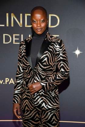 abb Florence Kasumba on the carpet at the world premiere of the new Grand Show Blinded by delight at Friedrichstadt Palast on 08 10 2025 in Berlin Berlin Germany