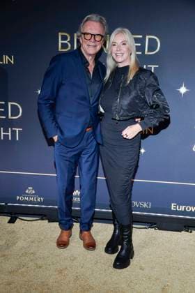 abb Wolfgang Lippert and wife Gesine Lippert on the carpet at the world premiere of the new Grand Show Blinded by delight at Friedrichstadt Palast on 08 10 2025 in Berlin Berlin Germany