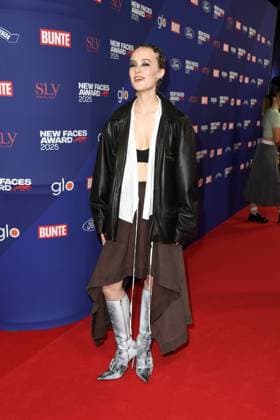 Paula Engels at the presentation of the BUNTE New Face Award at the Festsaal Kreuzberg in Berlin on 08 10 2025