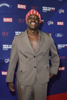 Jonny Mahoro at the BUNTE New Face Awards ceremony at the Festsaal Kreuzberg in Berlin on 08 10 2025