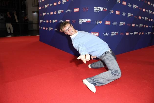 Emil Kusmirek at the presentation of the BUNTE New Face Award at the Festsaal Kreuzberg in Berlin on 08 10 2025