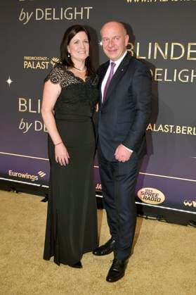 Katharina Günther Wünsch and Kai Wegner at the world premiere of the Blinded by Delight Grand Show 2025 at Friedrichstadt Palast Berlin, 08 10 2025 Foto:xM.xBehrensx xFuturexImagex blinded_5079