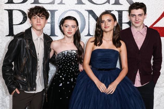 World Premiere Of Universal Pictures And Blumhouse Productions Black Phone 2 Aidan McGraw, American actress Violet McGraw, American actress Madeleine McGraw and Jack McGraw arrive at the World Premiere Of Universal Pictures And Blumhouse Productions Black Phone 2 held at the TCL Chinese Theatre IMAX in Hollywood, Los Angeles, California, United States. TCL Chinese Theatre IMAX, Hollywood, Los Angeles, California, USA California United States  Copyright: xImagexPressxAgencyx originalFilename: collin-worldpre251009_nply3.jpg