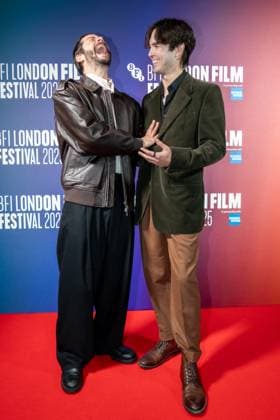 The BFI London Film Festival Gala of the UK premiere of TWINLESS, taking place on Thursday 9th of October 2025 at Curzon Soho in London, UK. Dylan O™Brien and James Sweeney at the BFI London Film Festival Gala of the UK premiere of TWINLESS, taking place on Thursday 9th of October 2025 at Curzon Soho in London, UK., Credit:Oleksii Ovcharenko Avalon United Kingdom, London  Copyright: xOleksiixOvcharenkox xAvalonx 1044390774