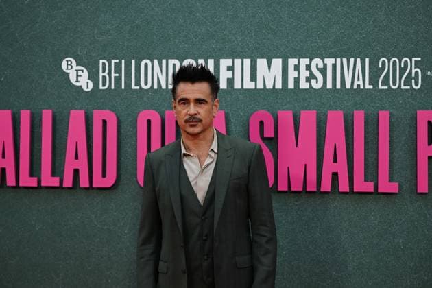 BFI London Film Festival LONDON, UNITED KINGDOM - OCTOBER 9: Irish actor Colin Farrell attends the premiere of the film Ballad of a Small Player during the 69th BFI London Film Festival at the Royal Festival Hall on October 9, 2025, in London, United Kingdom. Rasid Necati Aslim Anadolu London United Kingdom. Editorial use only. Please get in touch for any other usage.  Copyright: x2025xAnadoluxRasidxNecatixAslimx