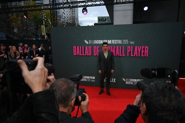 Ballad of a Small Player Headline Gala - The 69th BFI London Film Festival LONDON, UNITED KINGDOM - OCTOBER 9: Colin Farrell attends the Ballad of a Small Player Headline Gala at the 69th BFI London Film Festival at The Royal Festival Hall on October 09, 2025 in London, United Kingdom on October 9, 2025. Rasid Necati Aslim Anadolu London United Kingdom. Editorial use only. Please get in touch for any other usage.  Copyright: x2025xAnadoluxRasidxNecatixAslimx