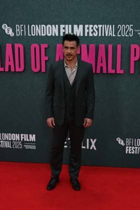 Ballad of a Small Player Headline Gala - The 69th BFI London Film Festival LONDON, UNITED KINGDOM - OCTOBER 9: Colin Farrell attends the Ballad of a Small Player Headline Gala at the 69th BFI London Film Festival at The Royal Festival Hall on October 09, 2025 in London, United Kingdom on October 9, 2025. Rasid Necati Aslim Anadolu London United Kingdom. Editorial use only. Please get in touch for any other usage.  Copyright: x2025xAnadoluxRasidxNecatixAslimx