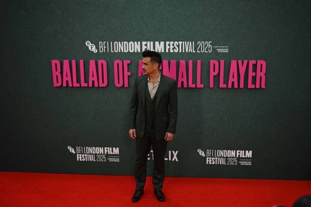 Ballad of a Small Player Headline Gala - The 69th BFI London Film Festival LONDON, UNITED KINGDOM - OCTOBER 9: Colin Farrell attends the Ballad of a Small Player Headline Gala at the 69th BFI London Film Festival at The Royal Festival Hall on October 09, 2025 in London, United Kingdom on October 9, 2025. Rasid Necati Aslim Anadolu London United Kingdom. Editorial use only. Please get in touch for any other usage.  Copyright: x2025xAnadoluxRasidxNecatixAslimx