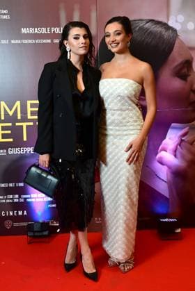 Naples, October 9, 2025. Presentation of the film Romeo and Juliet by Giuseppe Alessio Nuzzo. Pictured: Giovanna Sannino, Mariasole Pollio  Copyright: xRobertoxJandolix xipa-agency.netx xRobertoxJandolix IPA_Agency_IPA66362583