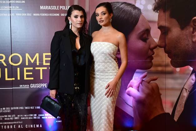 Naples, October 9, 2025. Presentation of the film Romeo and Juliet by Giuseppe Alessio Nuzzo. Pictured: Giovanna Sannino, Mariasole Pollio  Copyright: xRobertoxJandolix xipa-agency.netx xRobertoxJandolix IPA_Agency_IPA66362591
