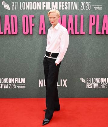 Premiere of the film Ballad of a Small Player at the 69th BFI London Film Festival 2025 in the Royal Festival Hall Featuring: Tilda Swinton Where: London, United Kingdom When: 09 Oct 2025 Credit: Cover Images EDITORIAL USE ONLY. NOT FOR USE BY NEWSPAPERS BASED IN THE UK. Copyright: xx coverimg55166446