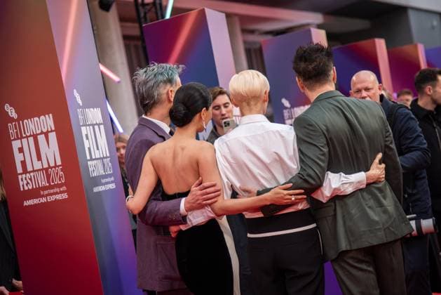 October 9, 2025, London, United Kingdom: Fala Chen, Tilda Swinton and Colin Farrell attend the Ballad of a Small Player Headline Gala during the 69th BFI London Film Festival at The Royal Festival Hall. London United Kingdom - ZUMAs197 20251009_aaa_s197_145 Copyright: xLoredanaxSangiulianox
