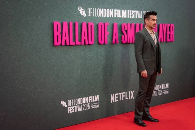 October 9, 2025, London, United Kingdom: Colin Farrell attends the Ballad of a Small Player Headline Gala during the 69th BFI London Film Festival at The Royal Festival Hall. London United Kingdom - ZUMAs197 20251009_aaa_s197_168 Copyright: xLoredanaxSangiulianox