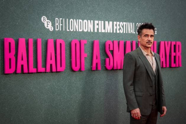 October 9, 2025, London, United Kingdom: Colin Farrell attends the Ballad of a Small Player Headline Gala during the 69th BFI London Film Festival at The Royal Festival Hall. London United Kingdom - ZUMAs197 20251009_aaa_s197_171 Copyright: xLoredanaxSangiulianox