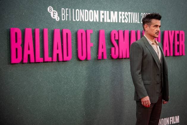 October 9, 2025, London, United Kingdom: Colin Farrell attends the Ballad of a Small Player Headline Gala during the 69th BFI London Film Festival at The Royal Festival Hall. London United Kingdom - ZUMAs197 20251009_aaa_s197_173 Copyright: xLoredanaxSangiulianox
