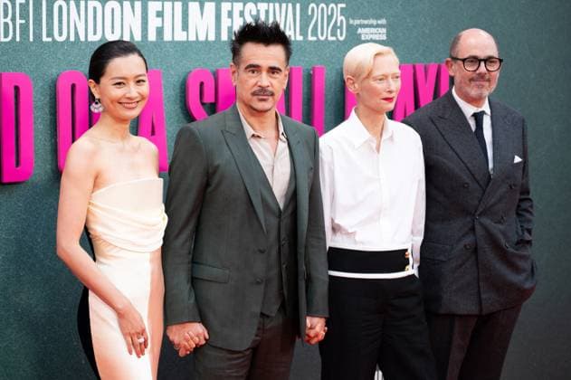 London BFI Ballad of a Small Player Premiere Fala Chen, Colin Farrell, Tilda Swinton and Edward Berger attending the Ballad of a Small Player Premiere as part of the BFI London Film Festival in London, England on October 09, 2025. Photo by Aurore Marechal ABACAPRESS.COM London  Copyright: xMarechalxAurore ABACAx