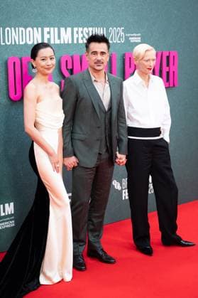 London BFI Ballad of a Small Player Premiere Fala Chen, Colin Farrell and Tilda Swinton attending the Ballad of a Small Player Premiere as part of the BFI London Film Festival in London, England on October 09, 2025. Photo by Aurore Marechal ABACAPRESS.COM London  Copyright: xMarechalxAurore ABACAx