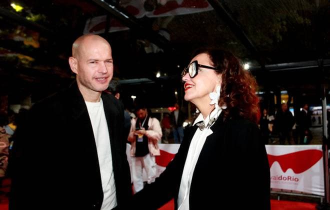 RECORD DATE NOT STATED pre-premiere of the film yes at the odeon cinema rio de janeiro(rj), 10 09 2025- cinema festival rj- israeli filmmaker and writer nadav lapid accompanied by director ilda santiago, during the premiere of the film yes, during the rio film festival, held at the cine odeon in the city of rio de janeiro, this thursday, october 9, 2025. (Foto: Onofre Veras Thenews2 imago images) pre-premiere of the film yes at the odeon cinema  Copyright: xPicasax