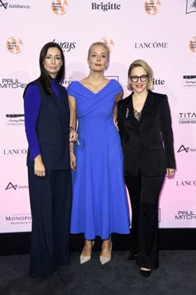 Presentation of the BRIGITTE Award Pinar Atalay,Julija Borissowna Nawalnaja and Susanna Riethmüller Editor-in-Chief BRIGITTE at the BRIGITTE Award ceremony at the Bertelsmann Representative Office in Berlin on 09 10 2025 Copyright: xEventpressxBerndtx