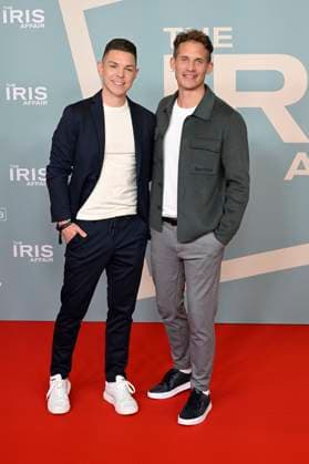 Thomas Fleischmann with guest at the premiere of the Sky series The Iris Affair at Mathäser Filmpalast Munich, 09 10 2025 Foto:xR.xHeinex xFuturexImagex iris_5013