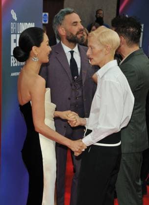 Ballad of a Small Player London Fim Festival premiere Fala Chen and Tilda Swinton at the Ballad of a Small Player 69th BFI London Film Festival headline gala, day 2, Royal Festival Hall, Belvedere Road, on Thursday 09 October 2025 in London, England, UK.  CAP CAN CAN London UK Great Britain Copyright: xCanxNguyen CapitalxPicturesx