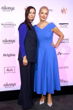 Pinar Atalay and Julija Nawalnaja Yulia Navalnaya at the 2nd Brigitte Award 2025 ceremony at the Bertelsmann Representative Office in Berlin, 09 10 2025 Foto:xA.xBuggex xFuturexImagex brigitte_5042